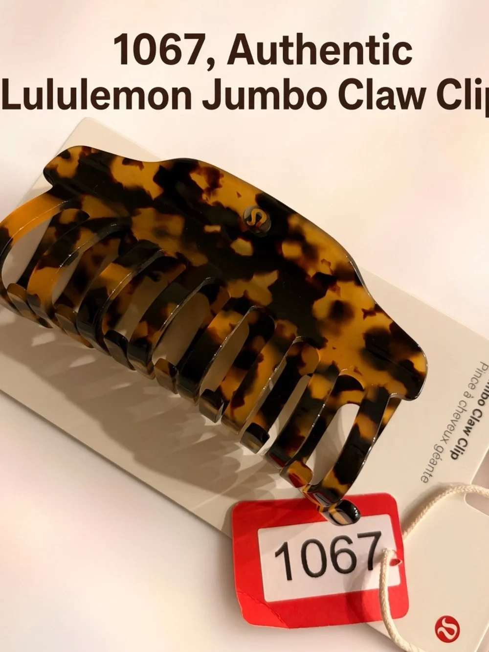 1067, lululemon athletica Jumbo Tortoiseshell Claw Hair Clip - Brown/Black